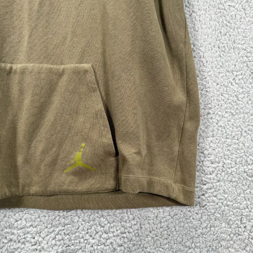 Jordan Hoodie Mens XLT Green Short Sleeve Pullover Jumpman Kangaroo Pocket